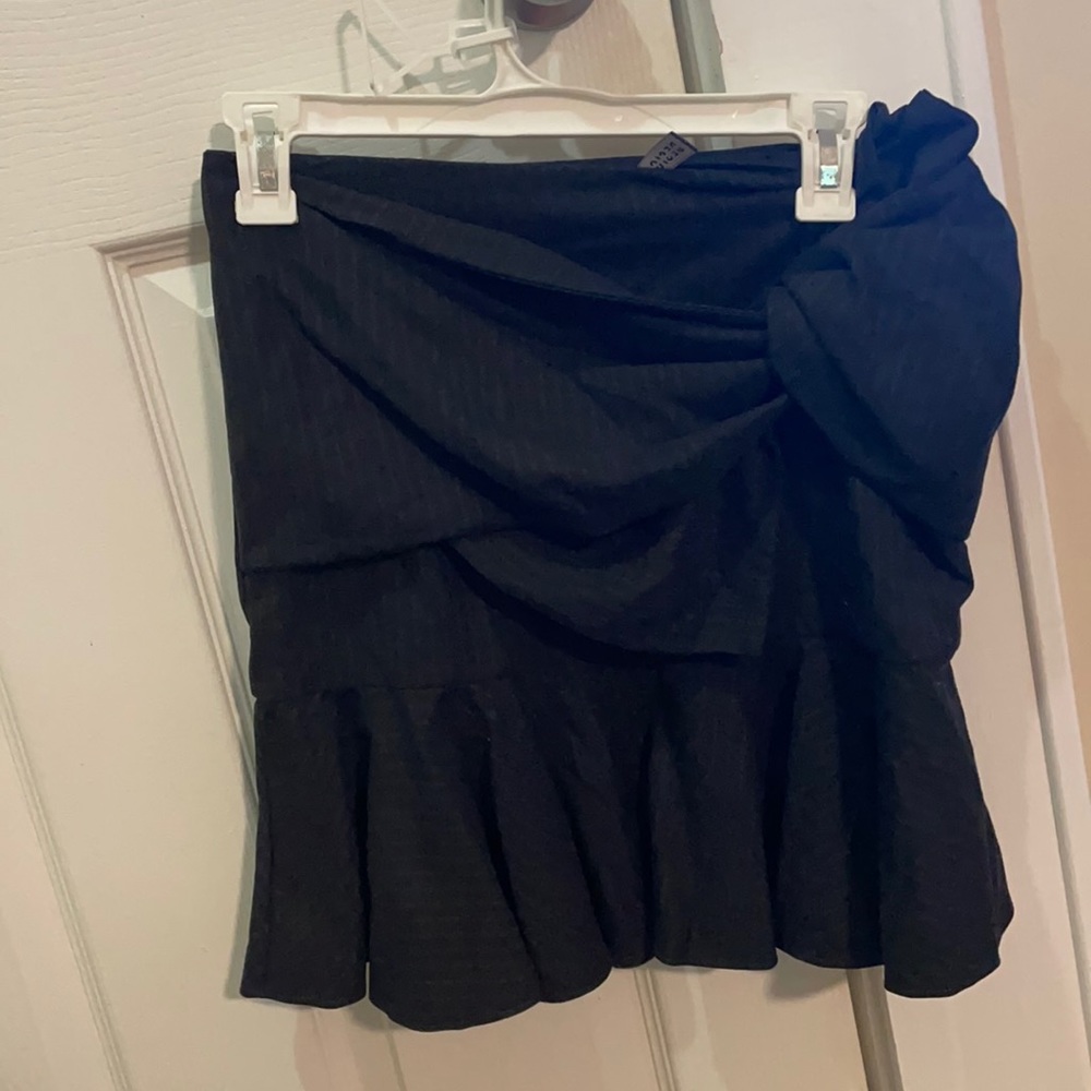 Black with light grey stripes skirt